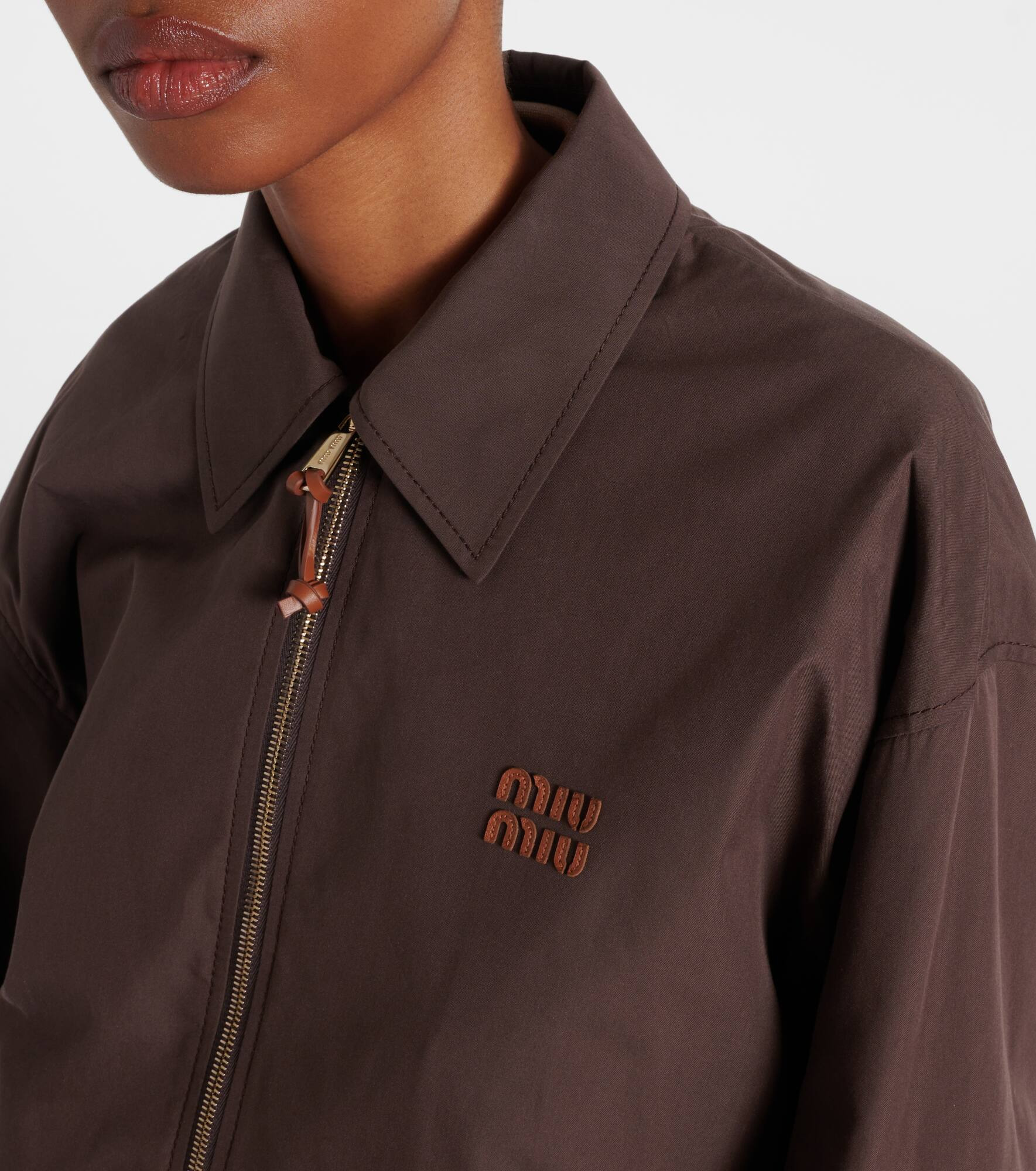 Logo cotton-blend blouson - 4