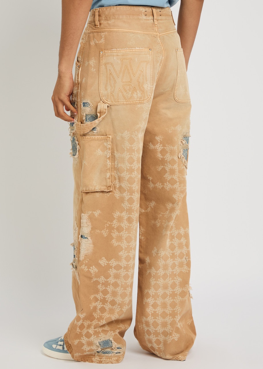 Amiri Denim Repair Logo Wide-leg Jeans - 3