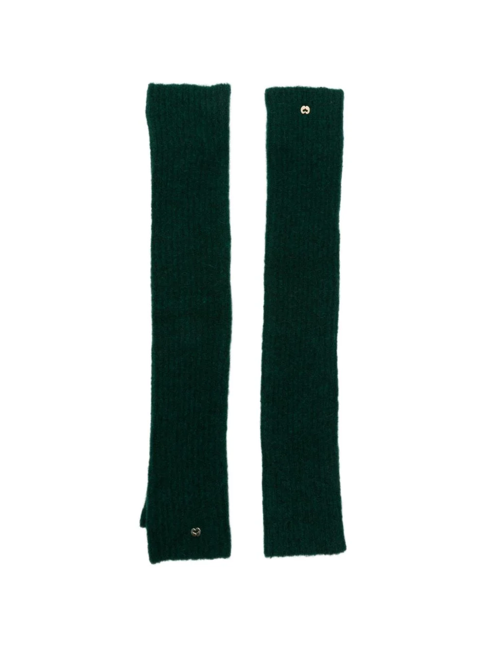 ribbed fingerless gloves - 1