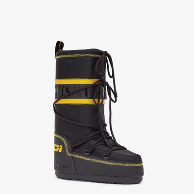 FENDI Black nylon boots outlook