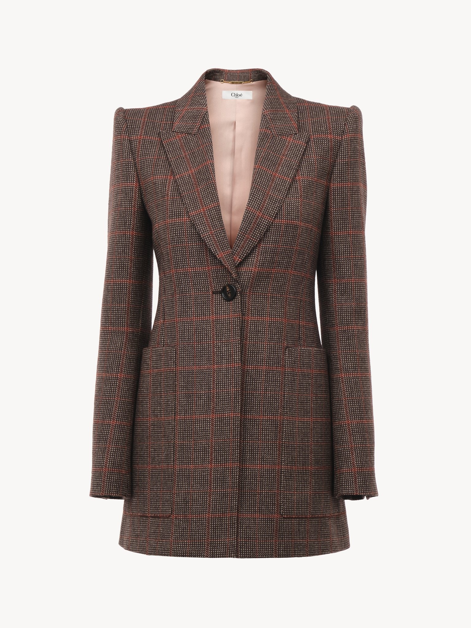 TAILORED JACKET IN CHECK WOOL - 2
