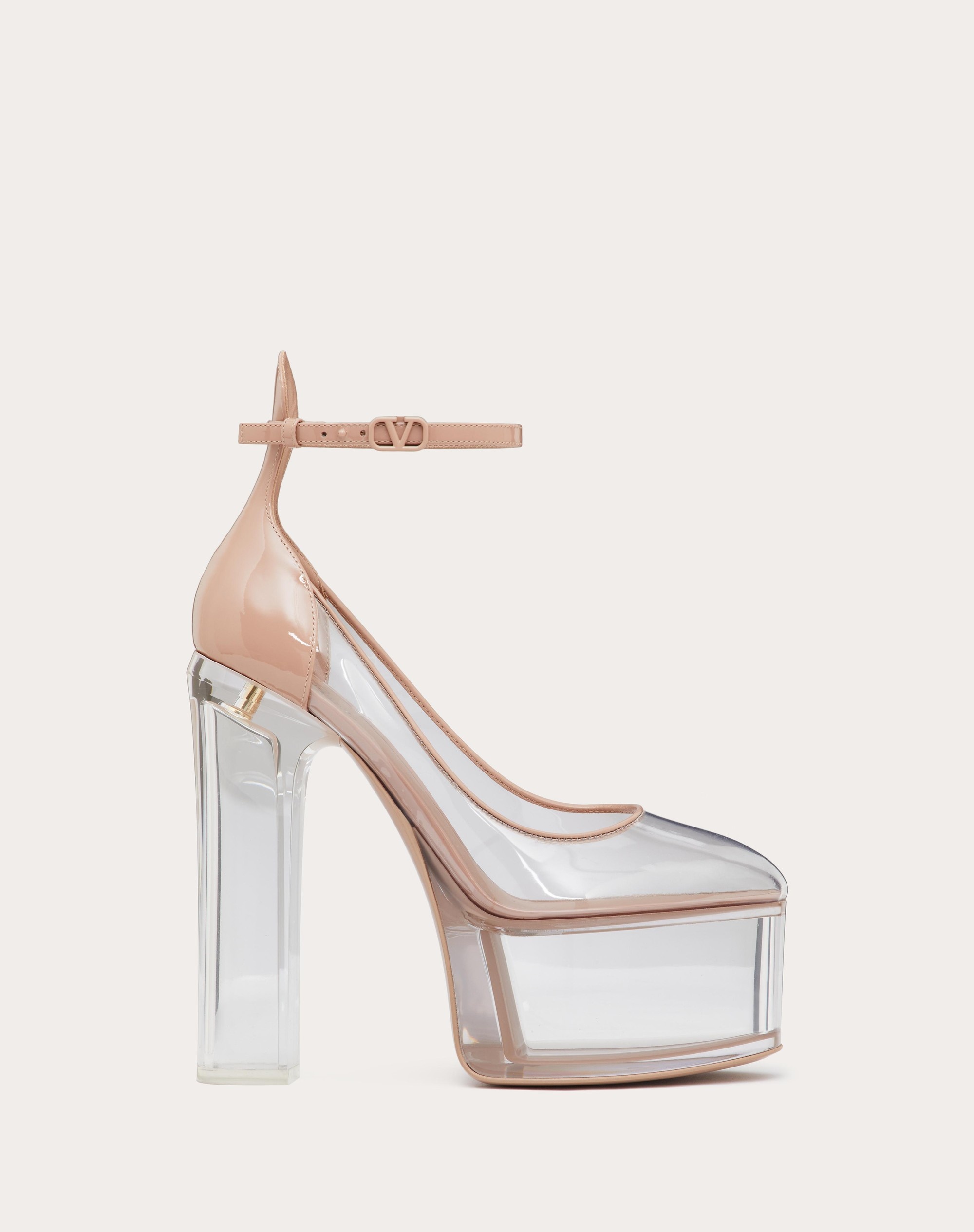 VALENTINO GARAVANI TAN-GO PLATFORM PUMPS IN POLYMER MATERIAL WITH PLEXI HEEL 155MM - 1