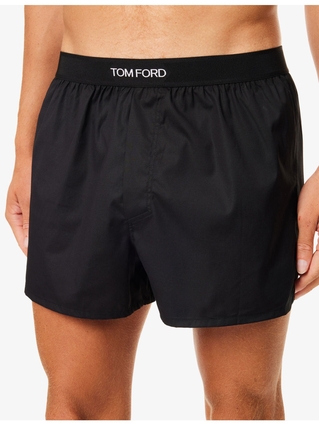 Branded-Waistband Stretch Cotton-Poplin Boxer Shorts - 4