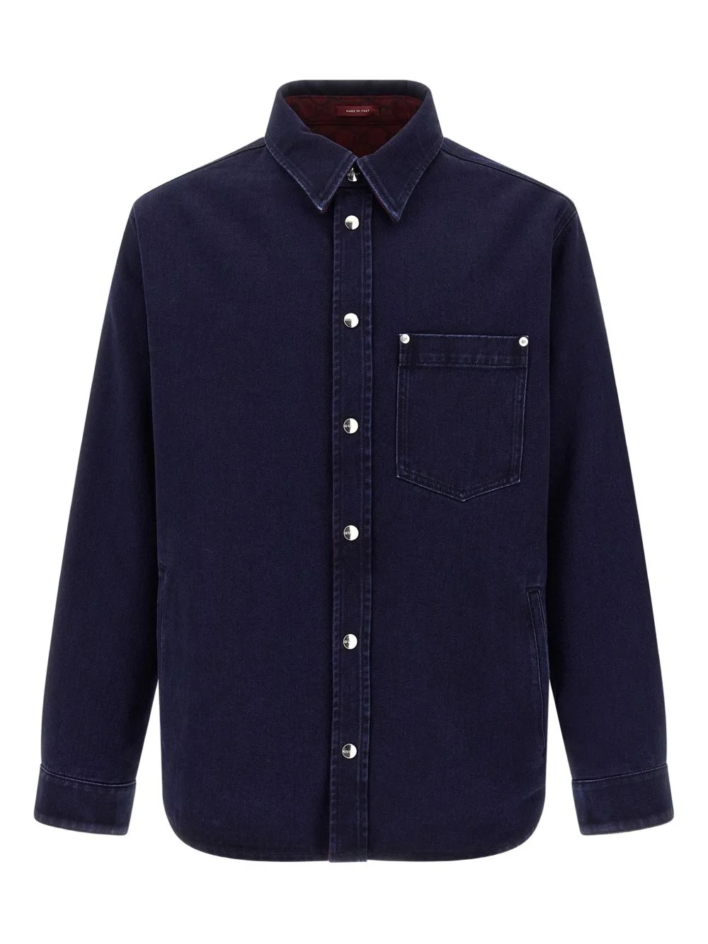 long-sleeved denim shirt - 1
