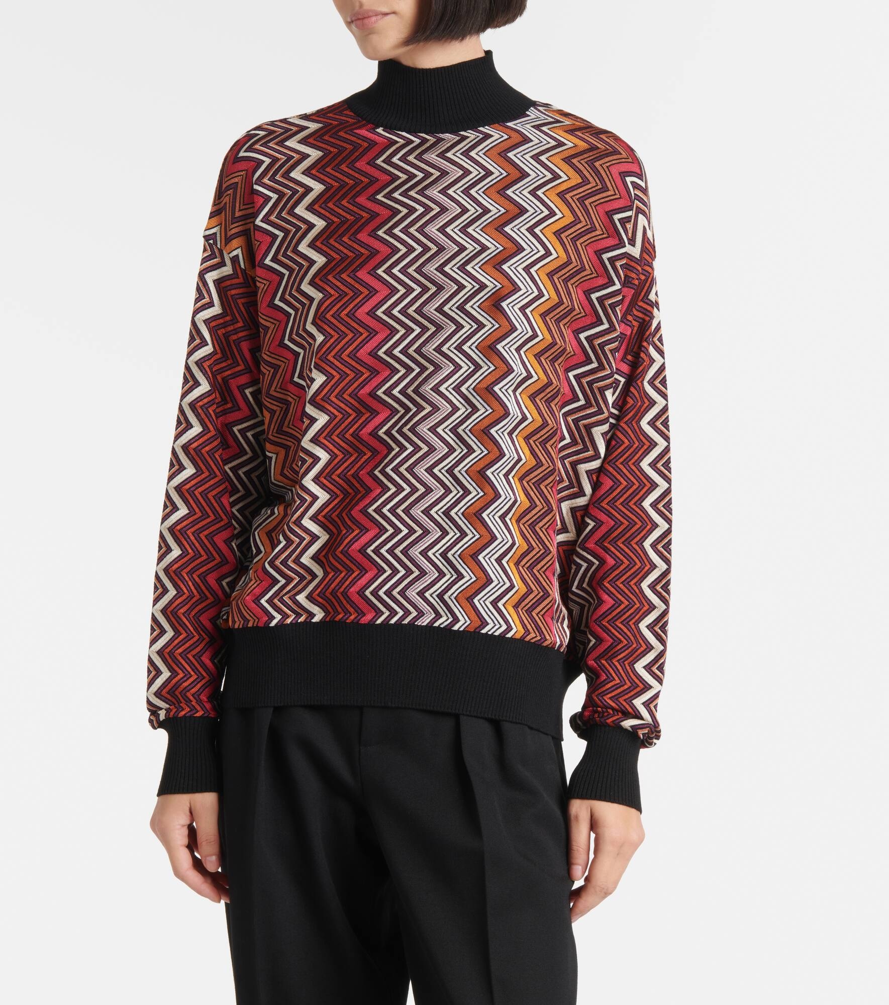 Zigzag turtleneck sweater - 6