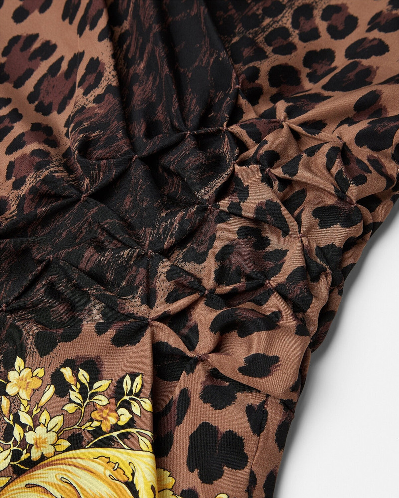 VERSACE Wild Barocco Slit Smocked Gown outlook