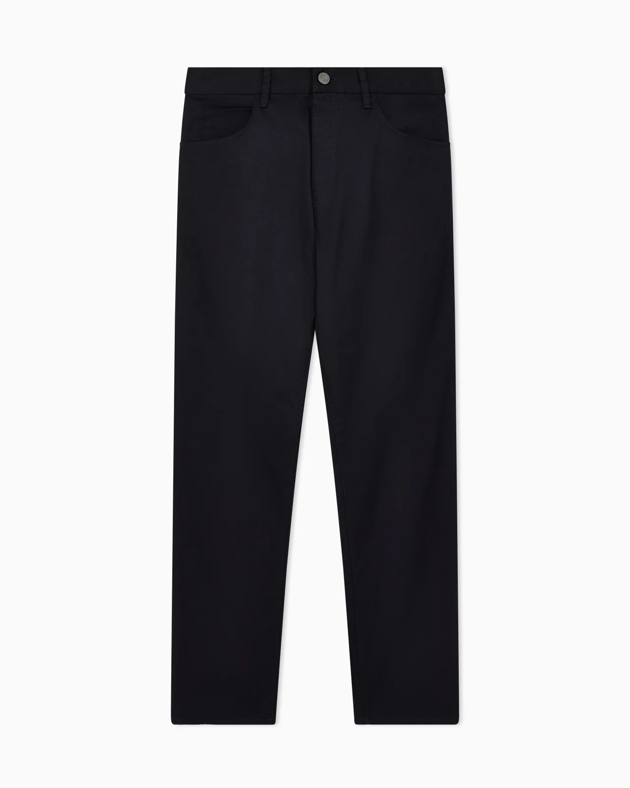 Regular-fit, five-pocket trousers in stretch cotton - 1