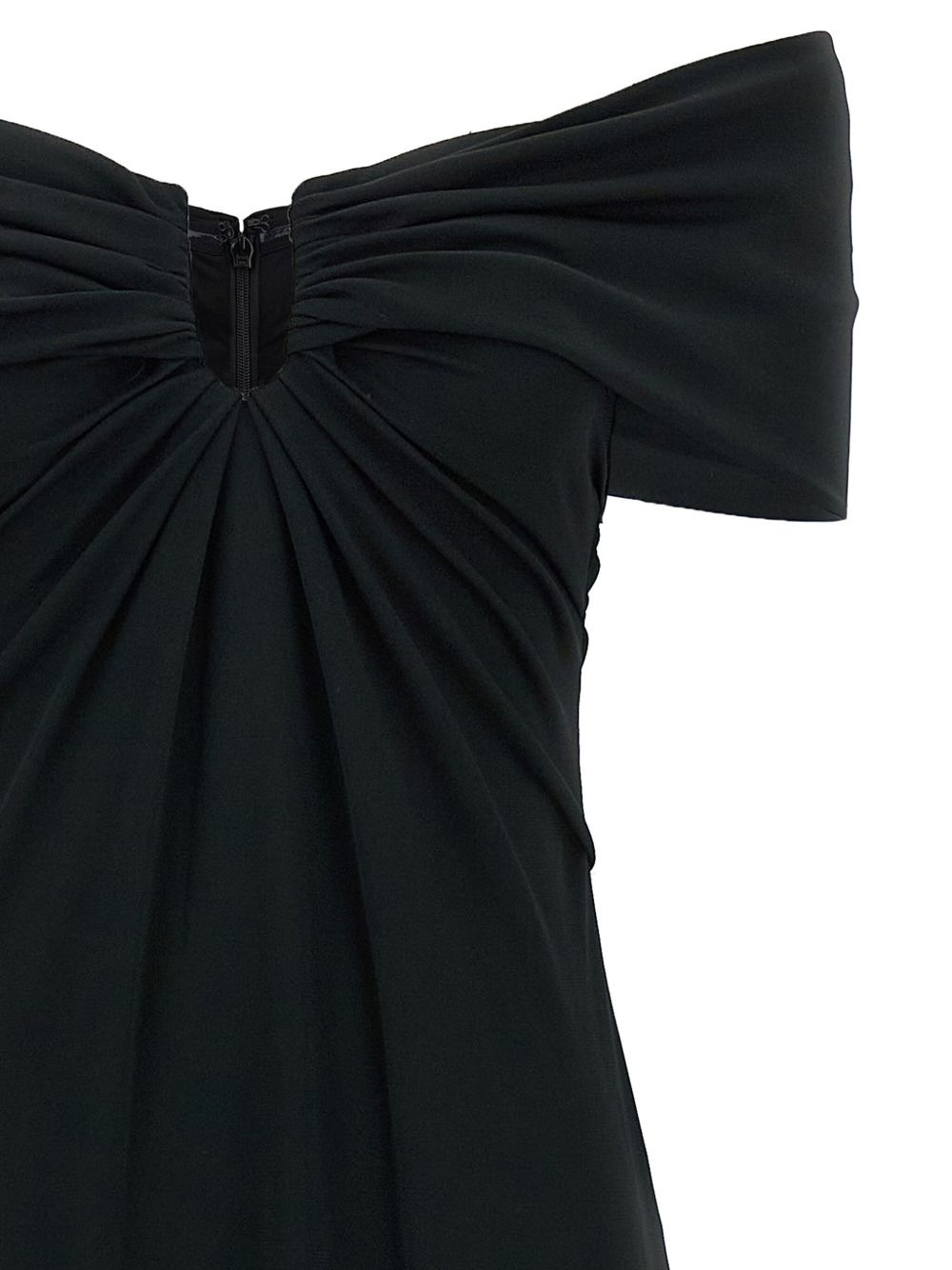 off-shoulder draped gown - 4