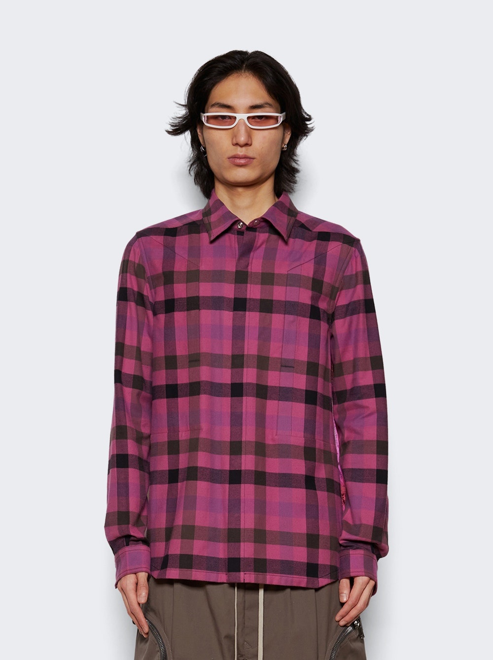 Fogpocket Plaid Outershirt Hot Pink - 3