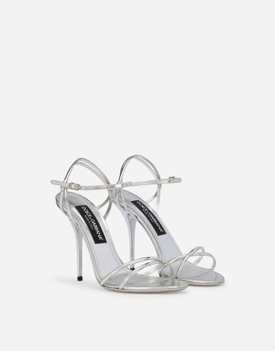 Dolce & Gabbana Mirrored-effect calfskin sandals outlook