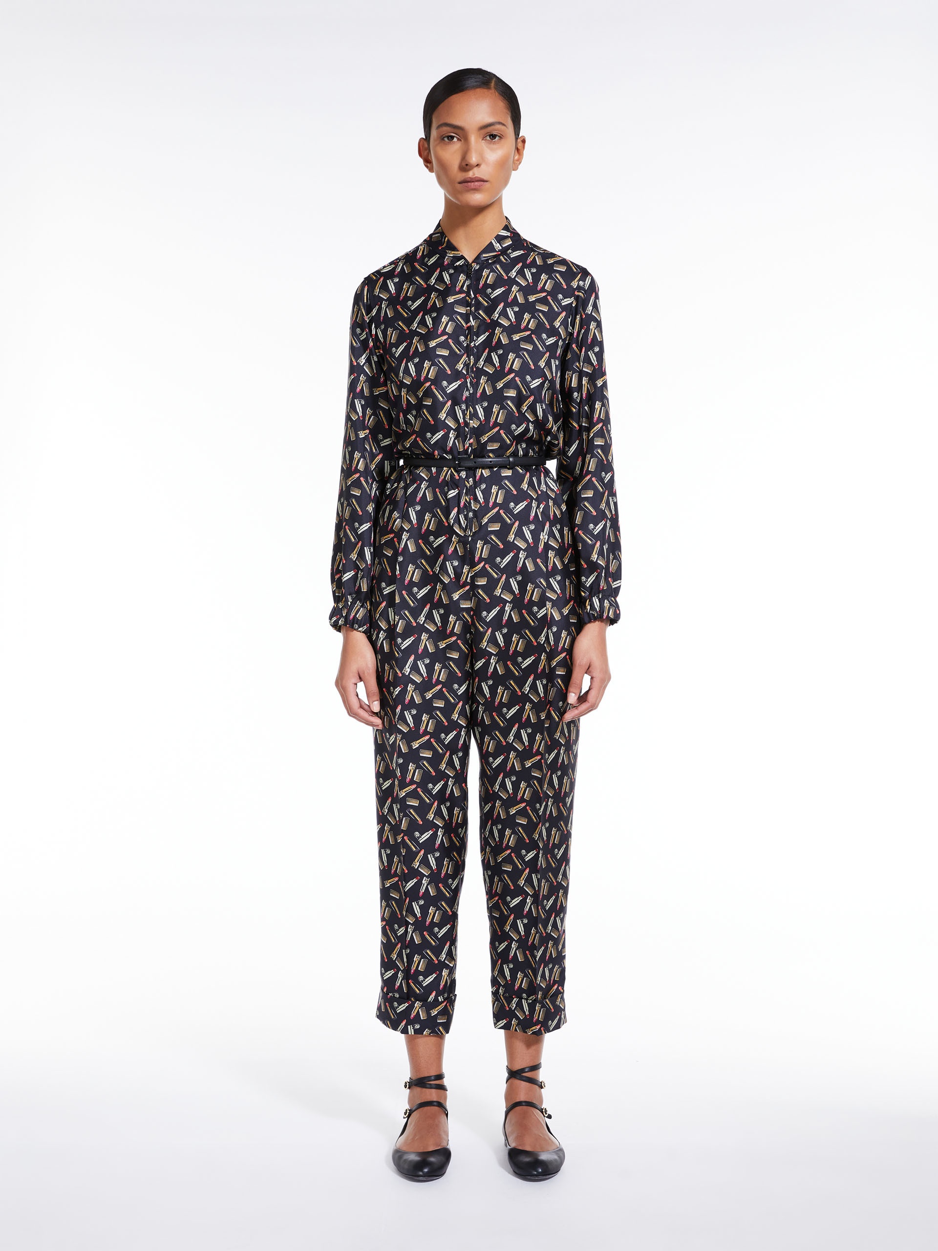 MARA Printed silk twill jumpsuit - 3
