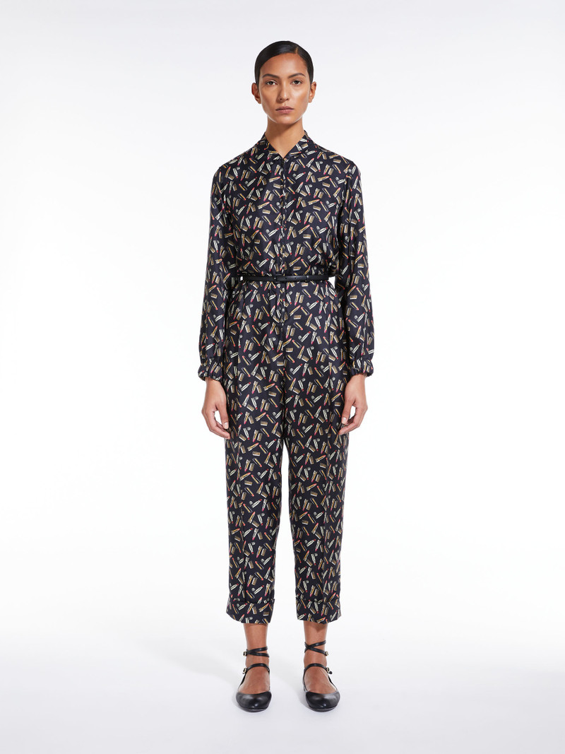 MARA Printed silk twill jumpsuit 3