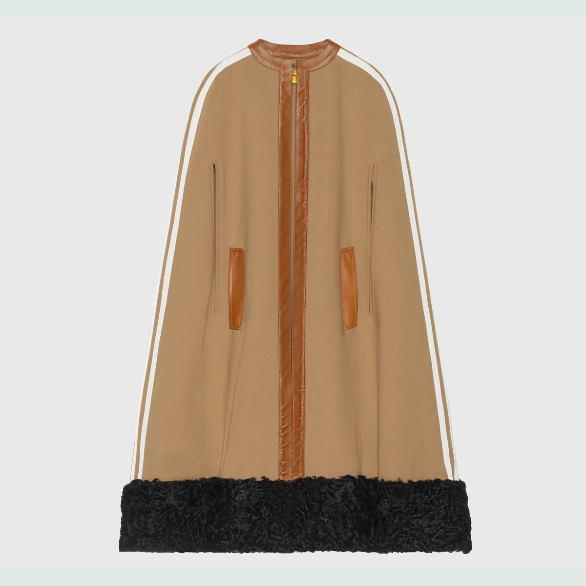 adidas x Gucci wool and shearling cape - 1