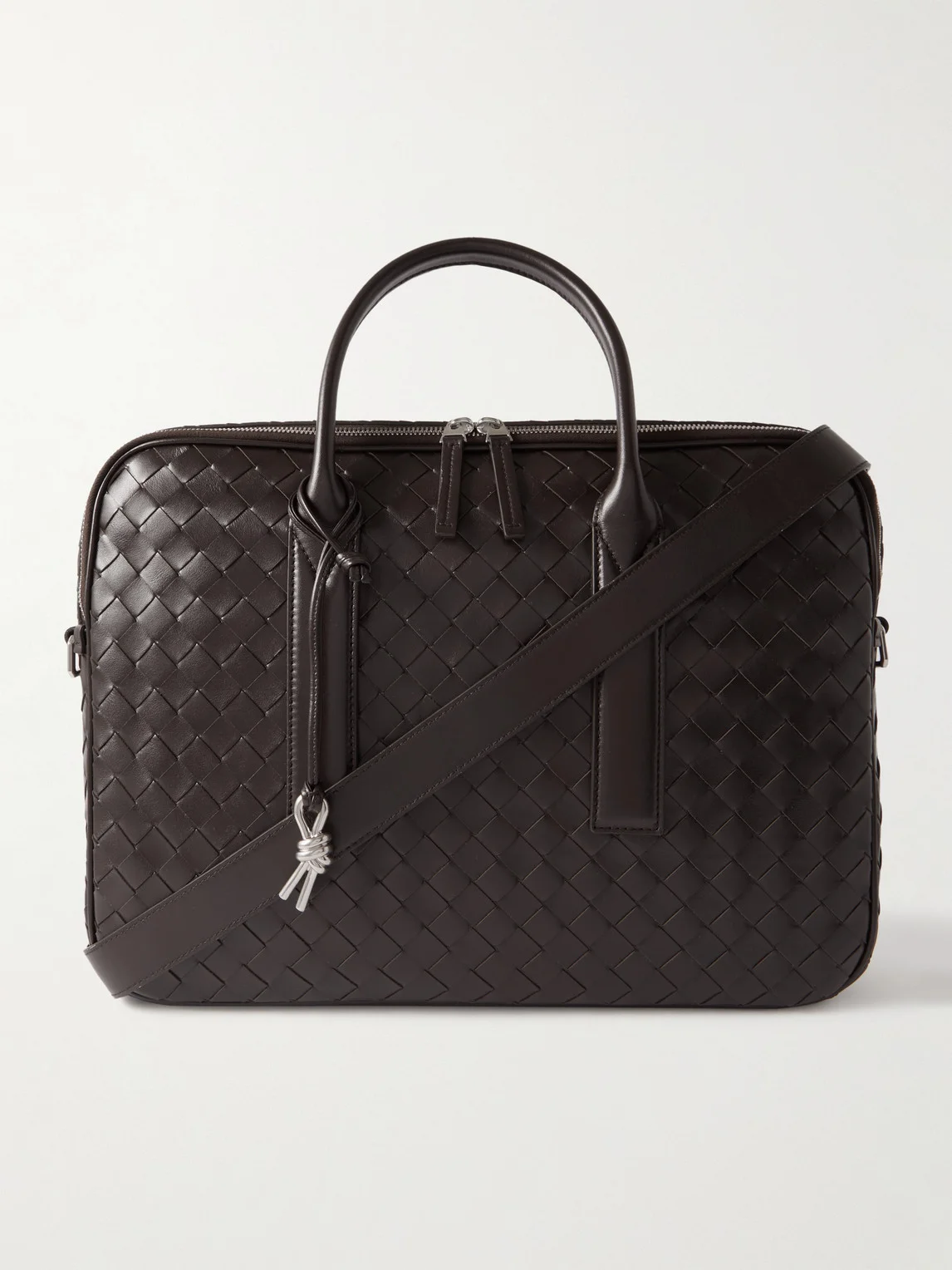 Getaway Intrecciato Leather Briefcase - 1