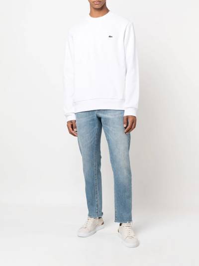 LACOSTE logo-embroidered crew neck jumper outlook