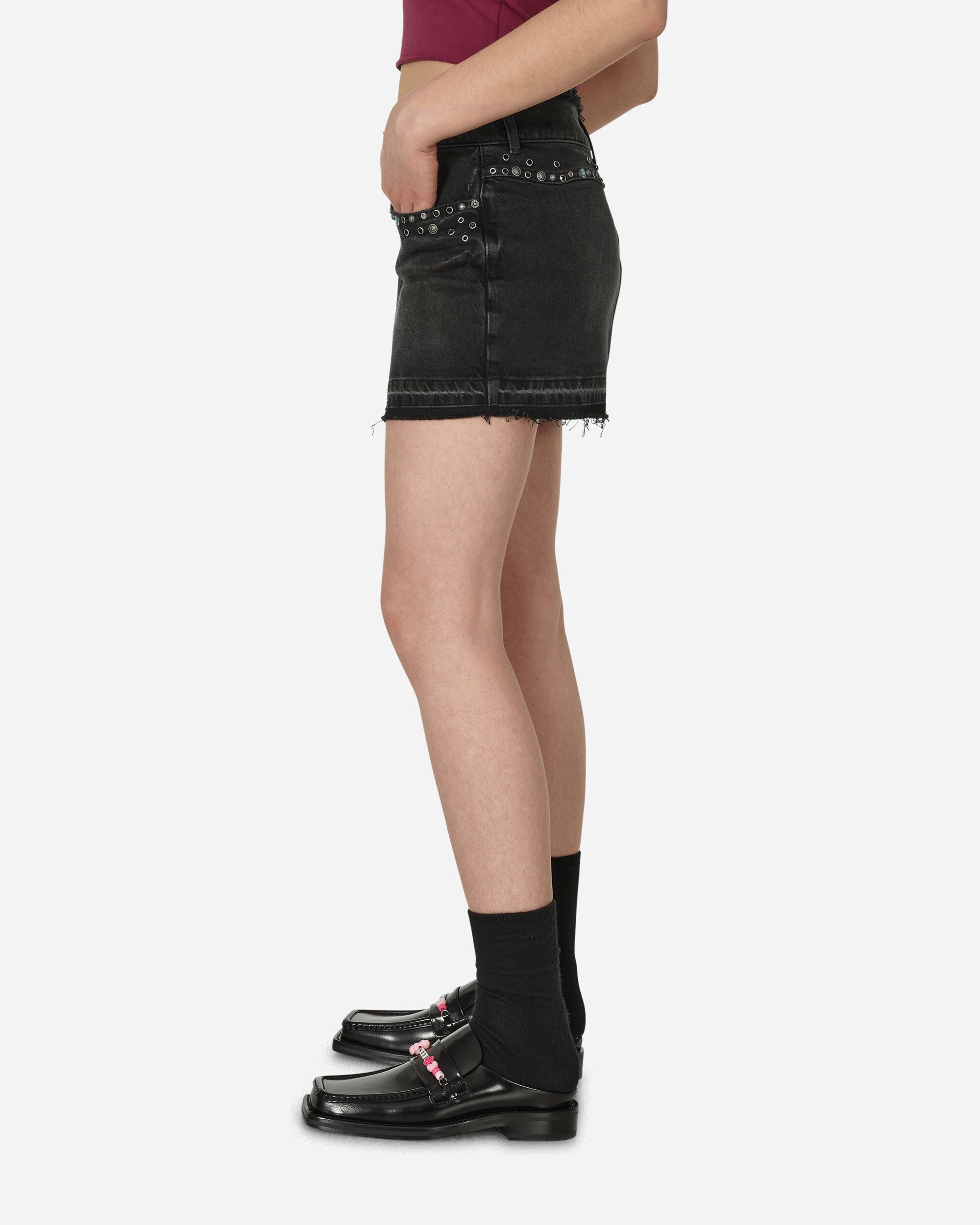 Western Denim Skirt Used Black Wash - 2