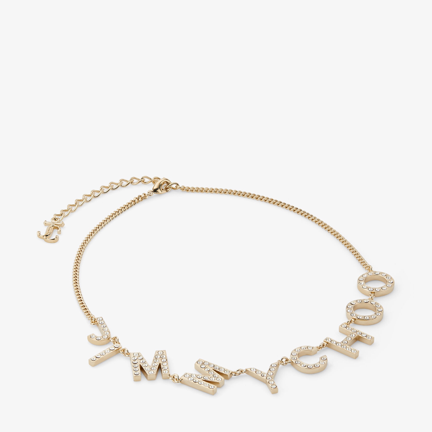Jimmy Choo Necklace
Gold-Finish Metal Jimmy Choo Chain Necklace with Crystals - 3
