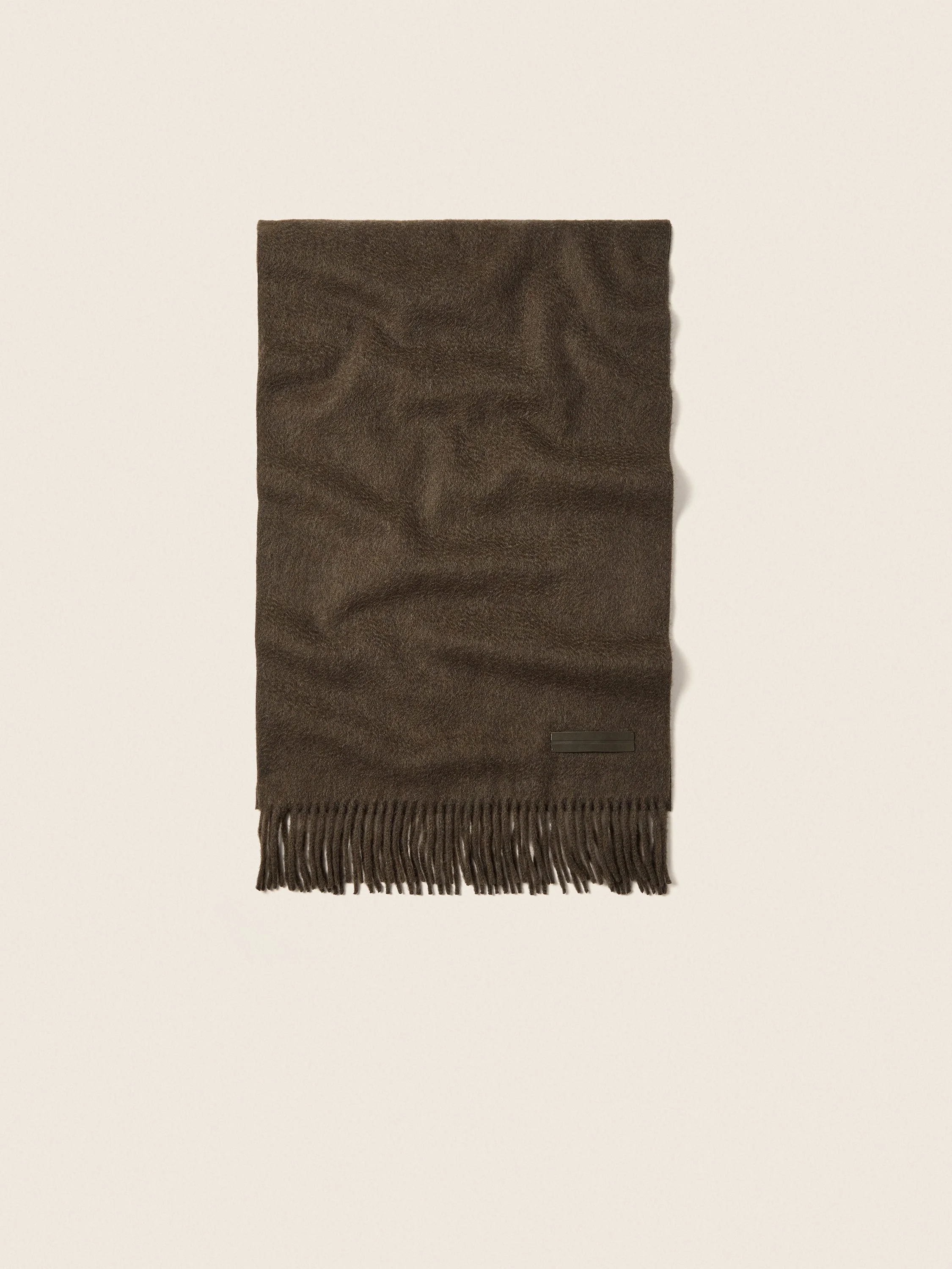DARK OLIVE GREEN OASI CASHMERE SCARF - 1