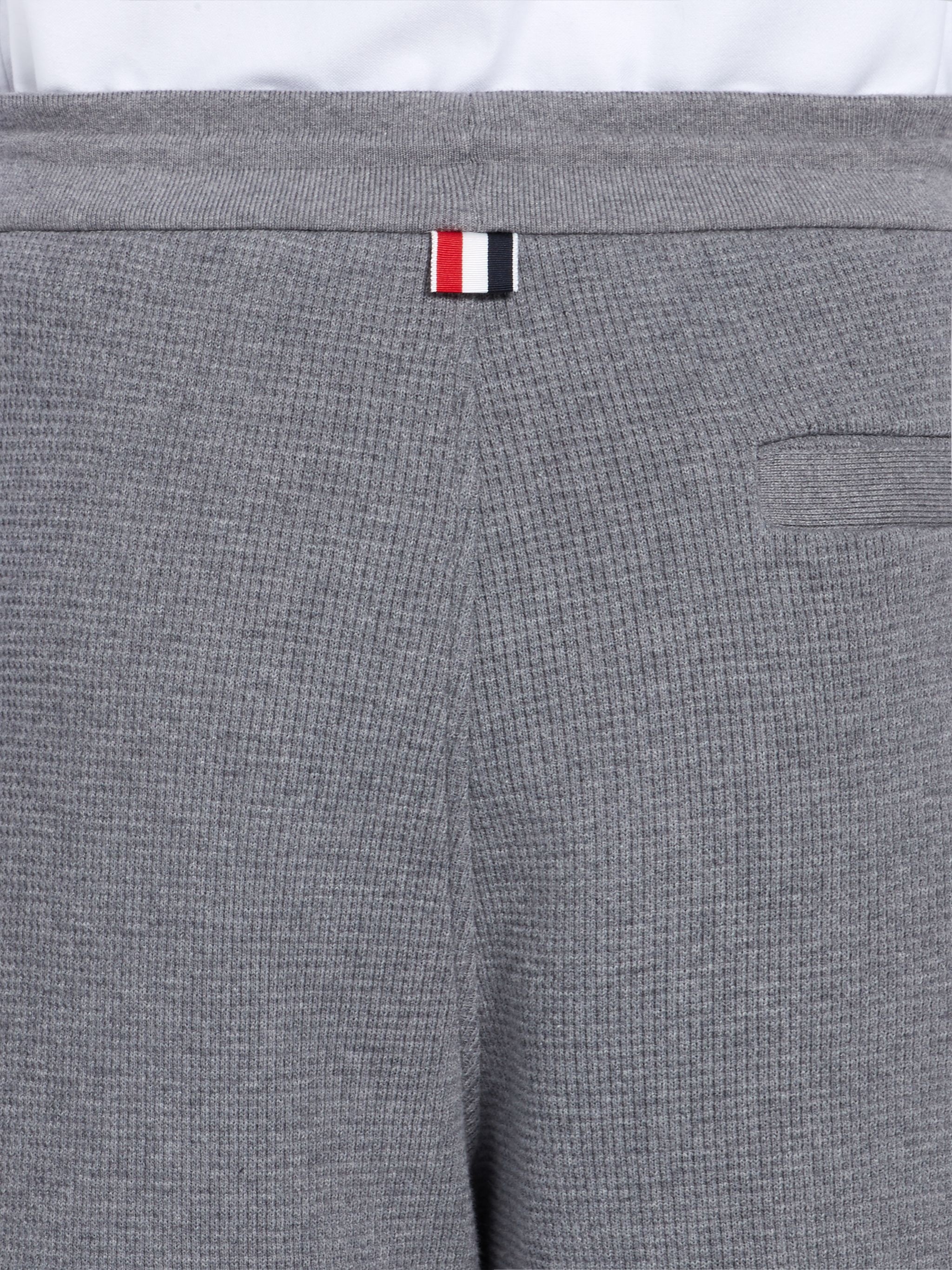 Medium Grey Waffle 4-Bar Stripe Sweatpants - 6