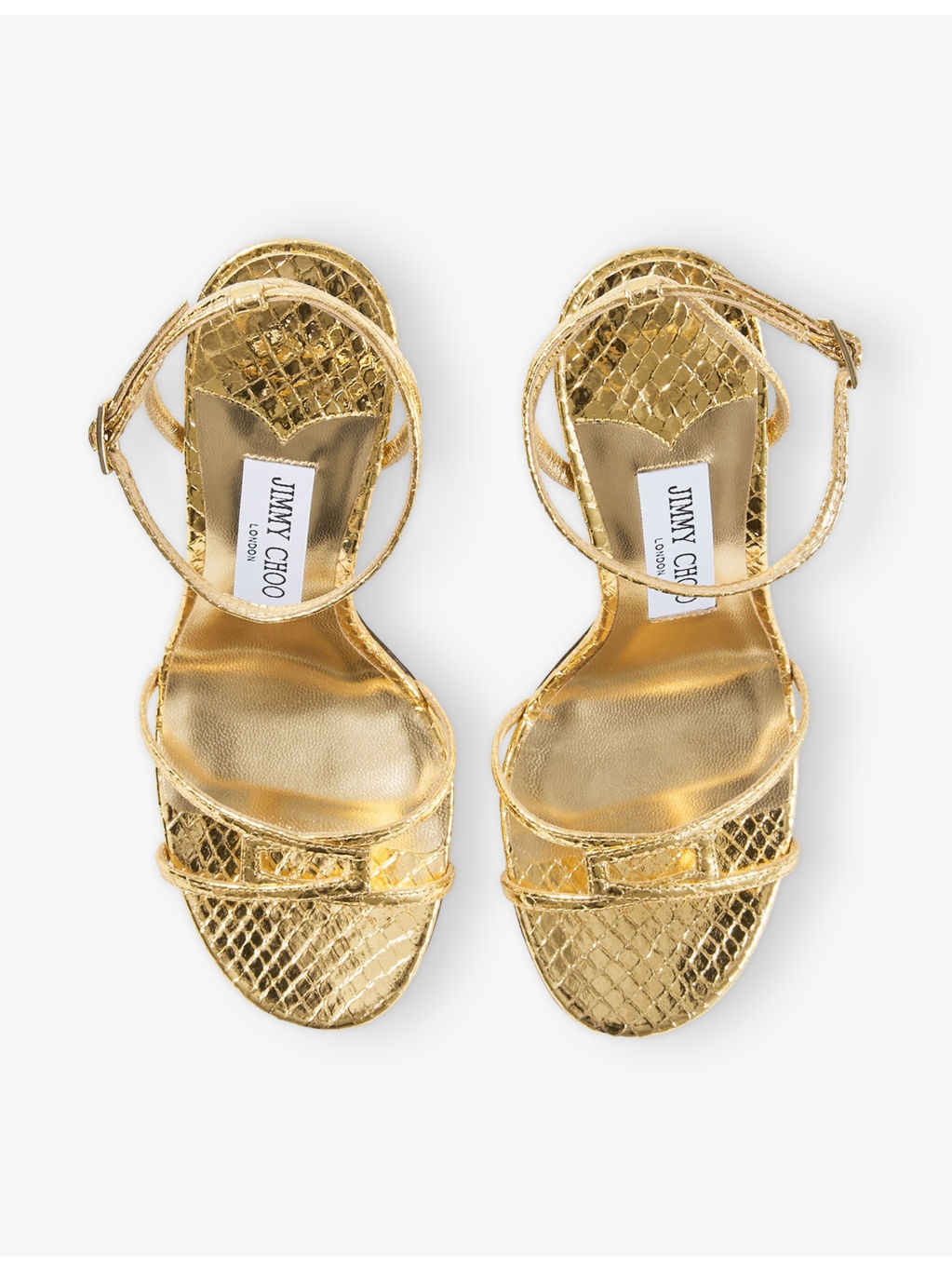 Leo 100 Metallic-Leather Heeled Sandals - 2