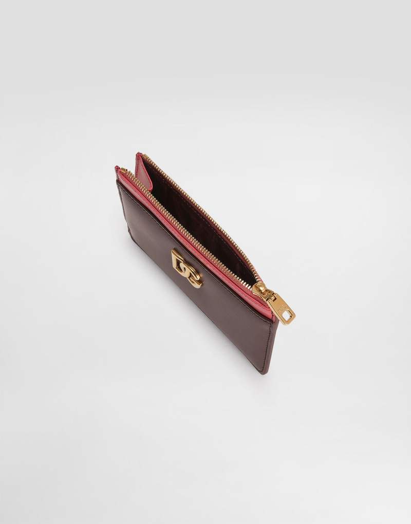 Calfskin card holder with DG logo 4