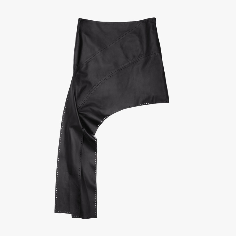 LEATHER SLASH SKIRT 1