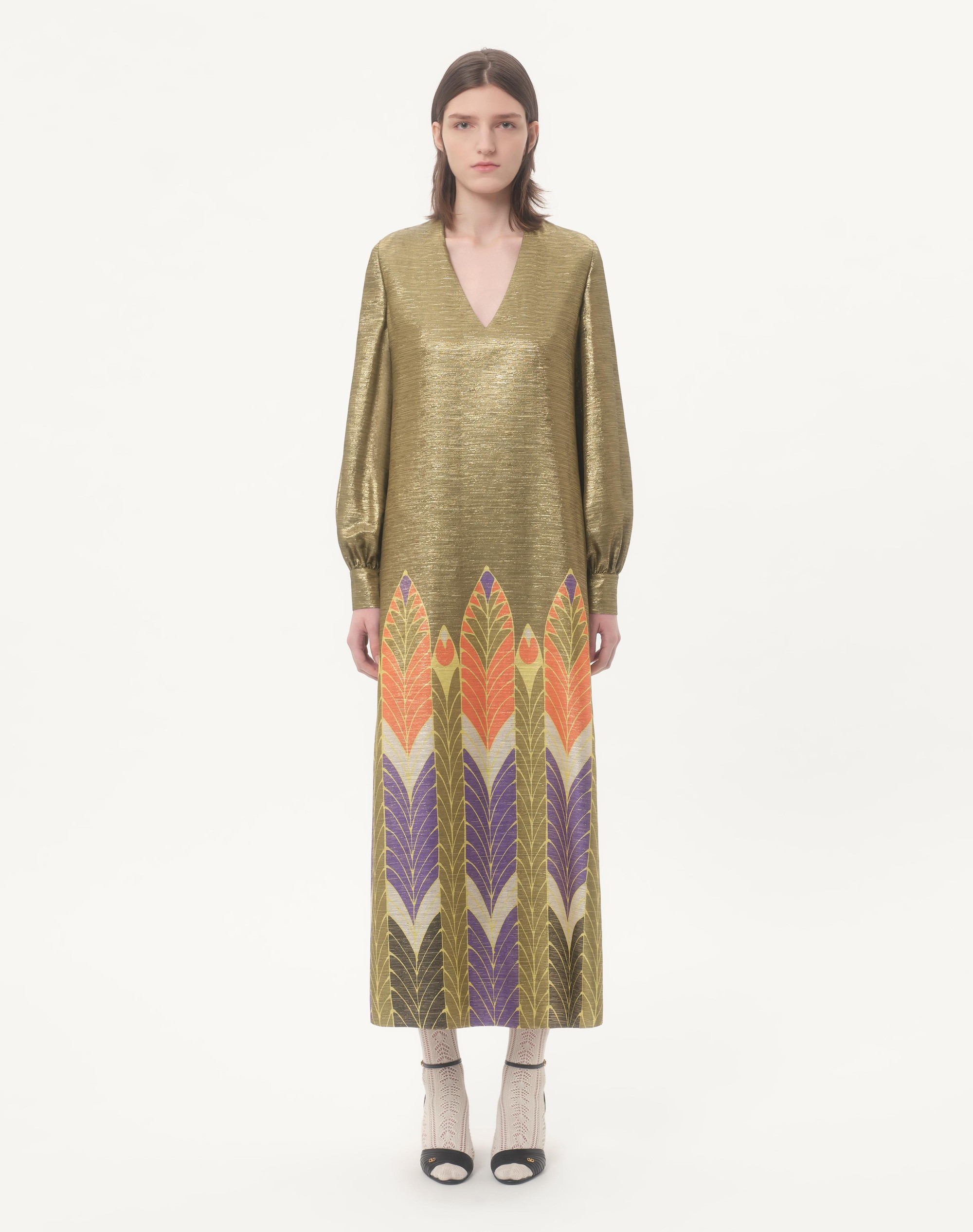 LUREX DRESS WITH VOYAGE IMAGINAIRE PRINT - 4