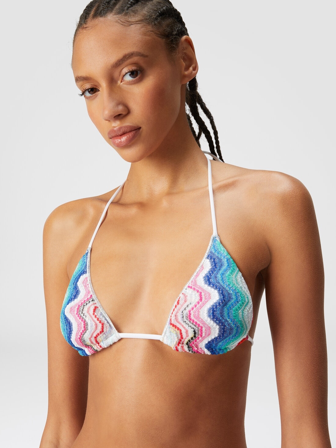 Wave motif bikini with lurex - 4