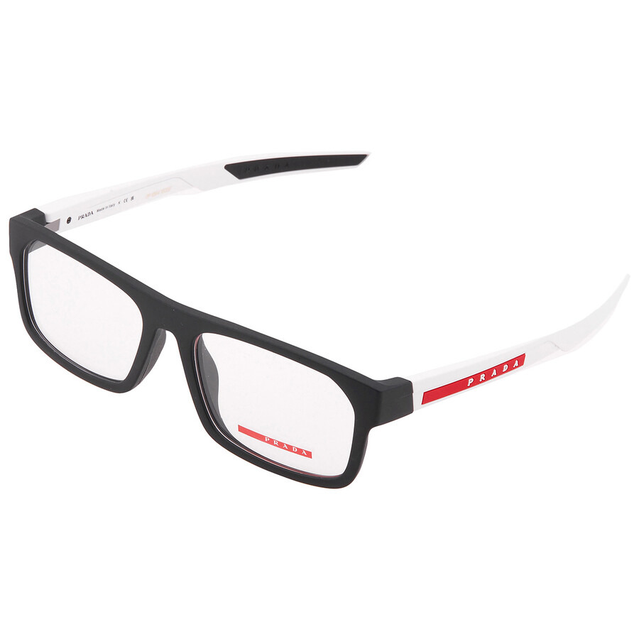 Prada Linea Rossa Demo Rectangular Men's Eyeglasses PS 08OV 14Q1O1 57 - 3