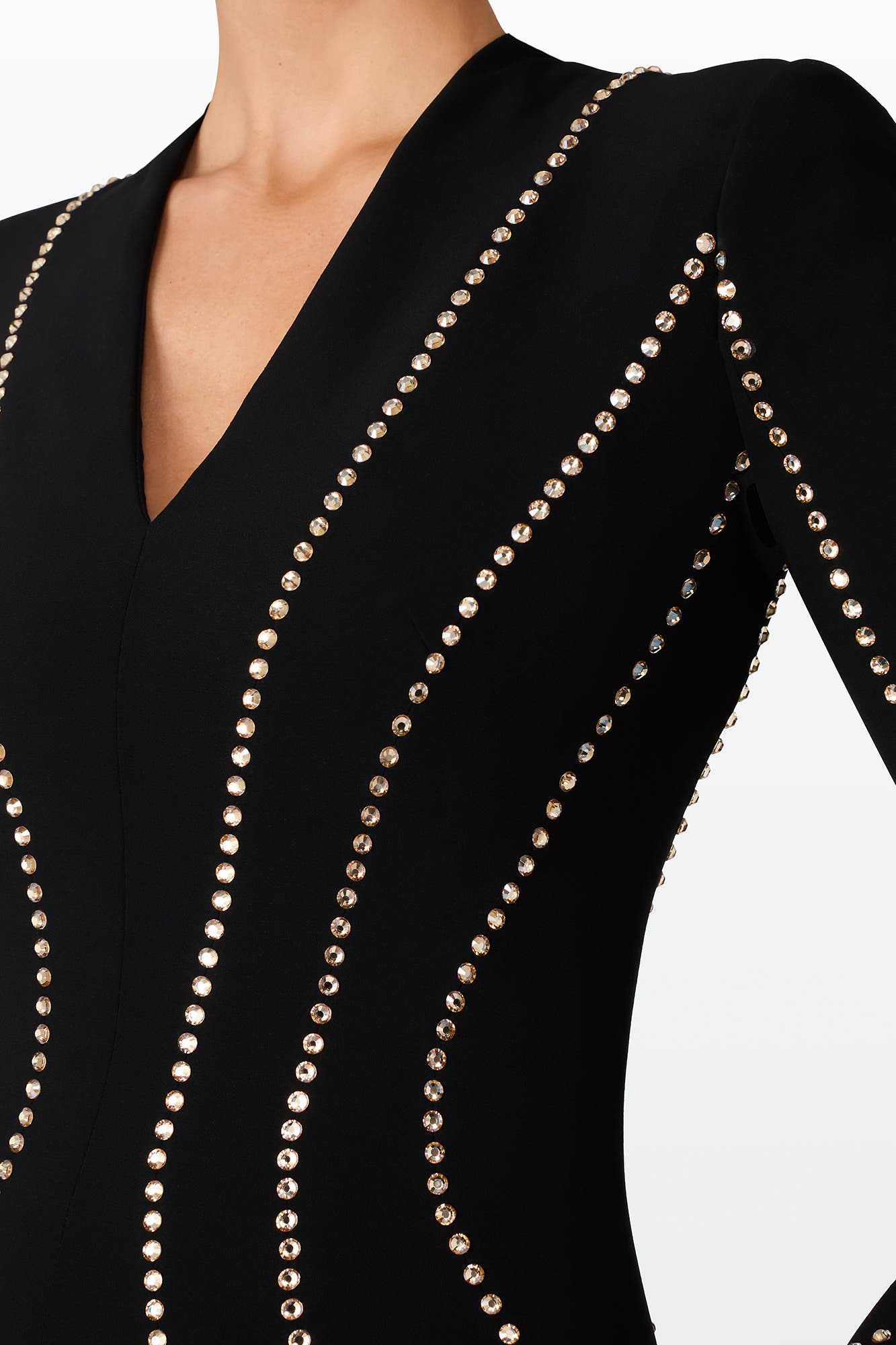 Jenny Packham Victoire Rhinestone-Embellished Maxi Gown in Liquorice at Nordstrom - 4