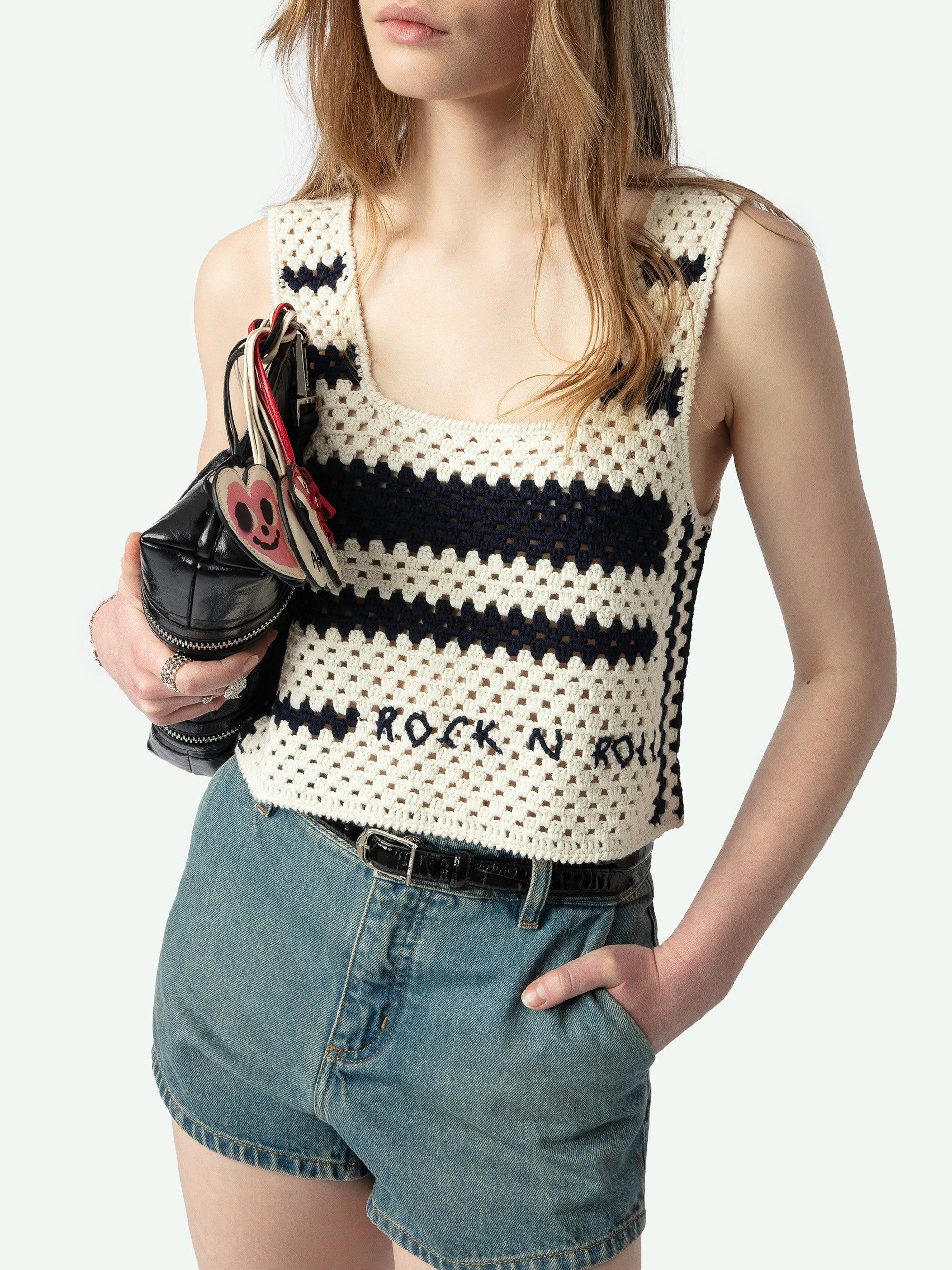 Dillie Crochet Knit Tank Top - 6
