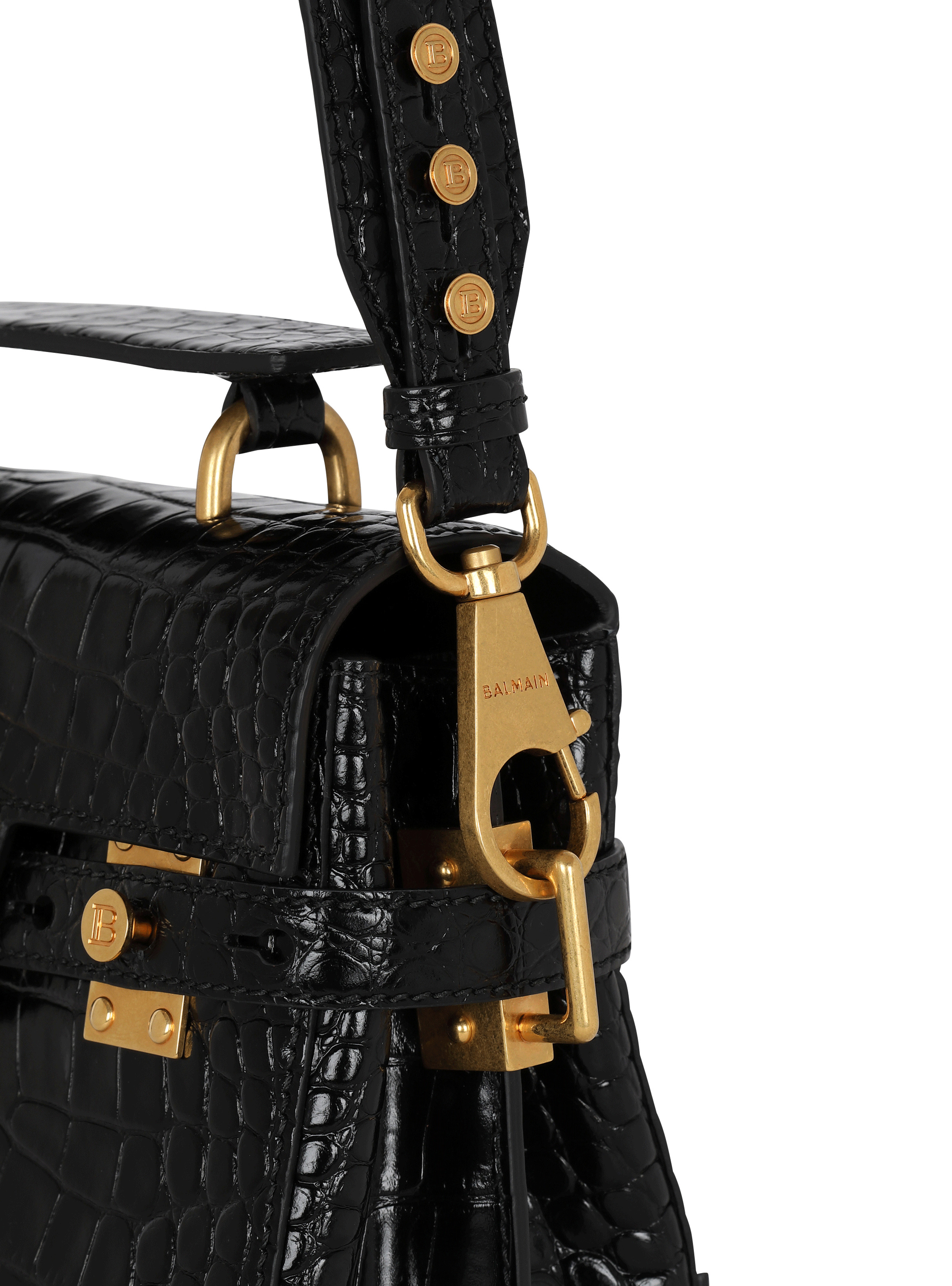 B-Buzz 23 bag in crocodile-print leather - 6