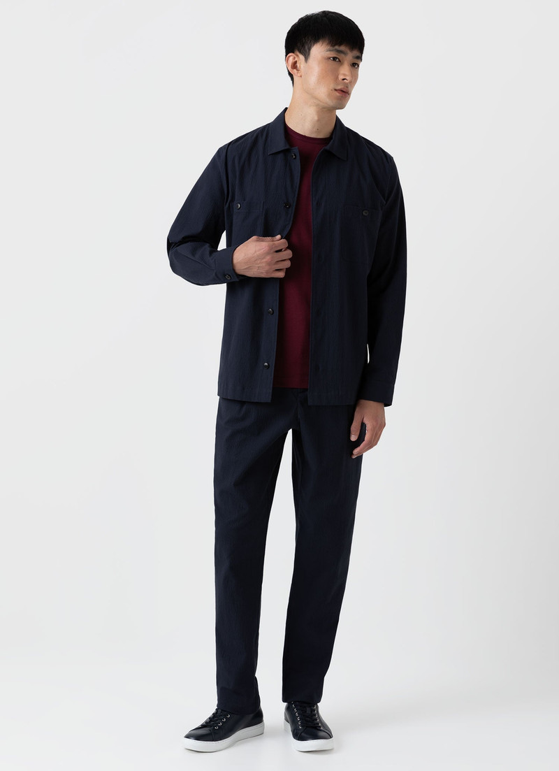 Sunspel Seersucker Overshirt outlook