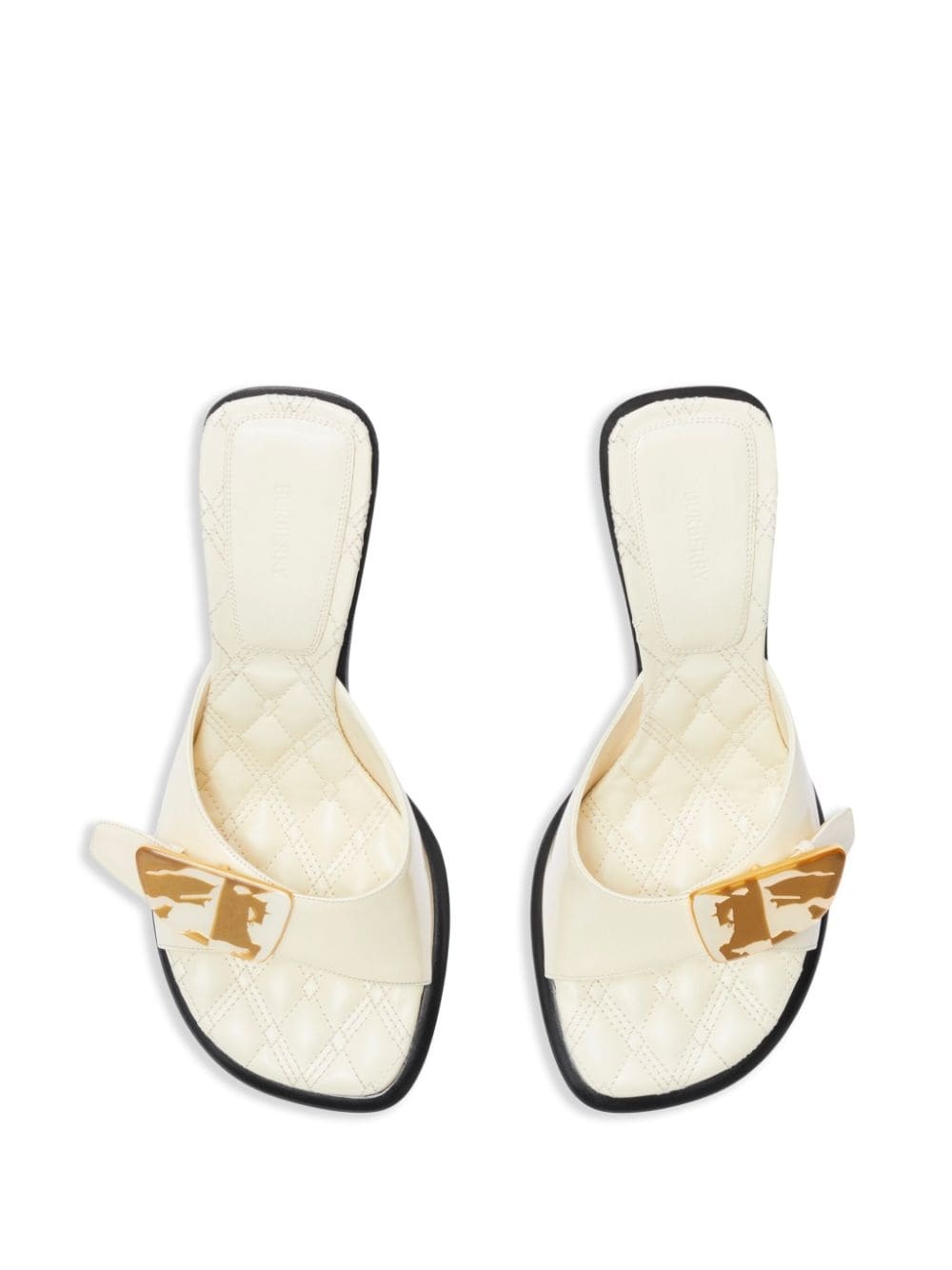 Bay leather mules - 4
