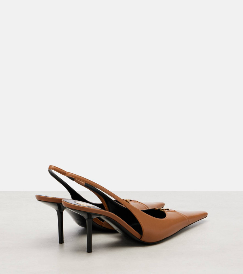 SAINT LAURENT Babylone Breteuil leather slingback pumps outlook