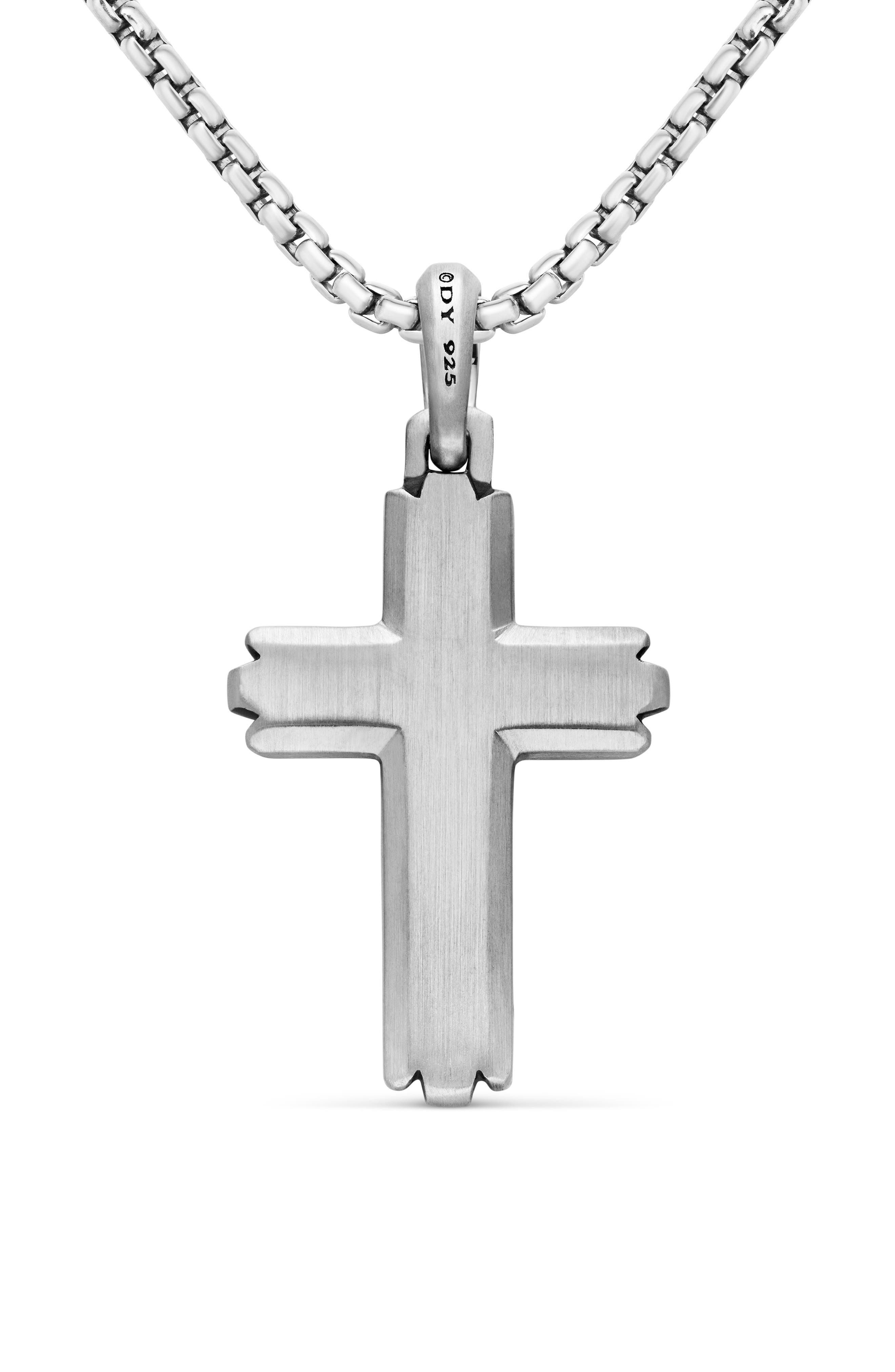 David Yurman Deco Cross Enhancer Pendant in Silver at Nordstrom - 6