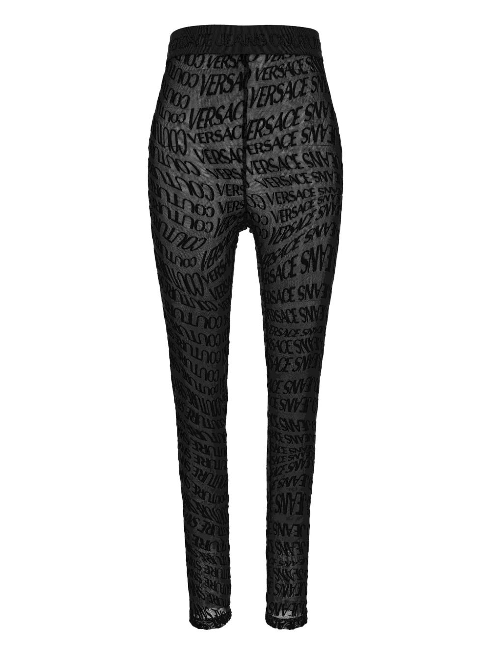 logo-print sheer leggings - 1