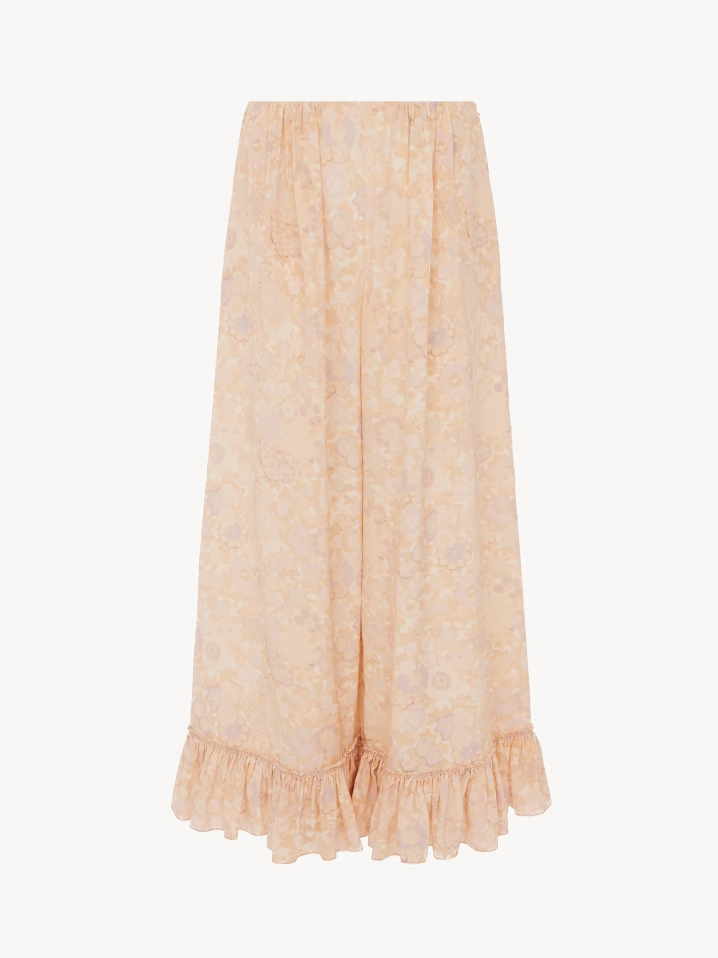 CROPPED FLUID PANTS IN CRÊPE DE CHINE - 1
