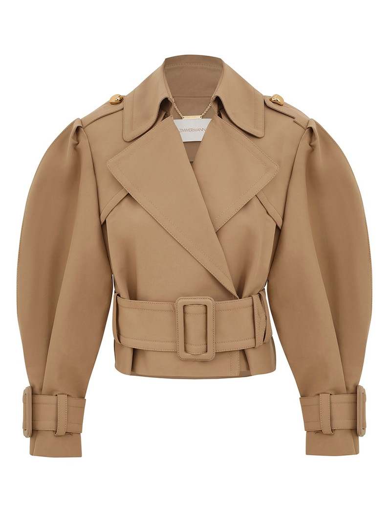 CRUSH CROPPED TRENCH COAT 1