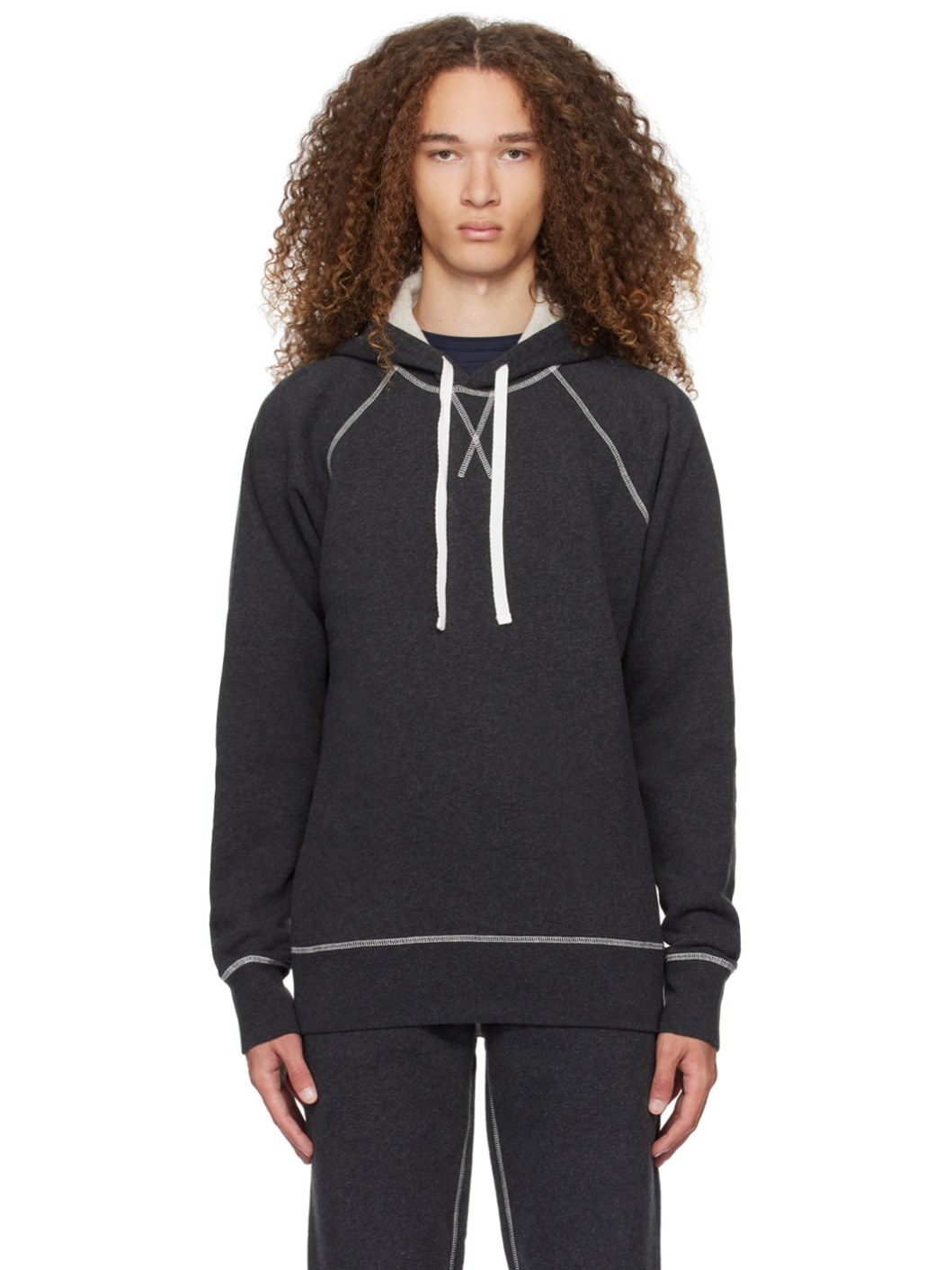 Gray Raglan Hoodie - 1