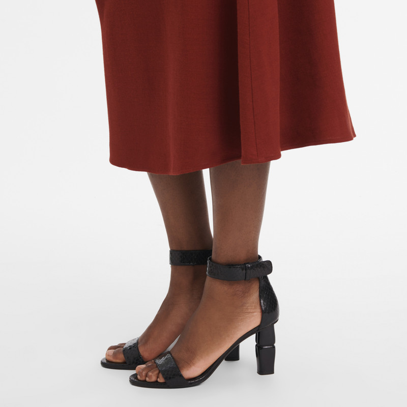 Roseau High heel sandals Black - Leather 4