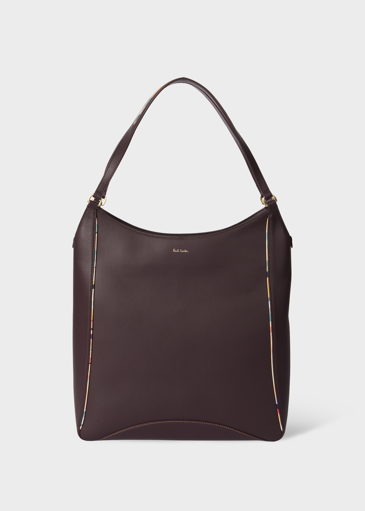 Women's Burgundy Inverted 'Dusky Swirl' Shopper Bag - 1