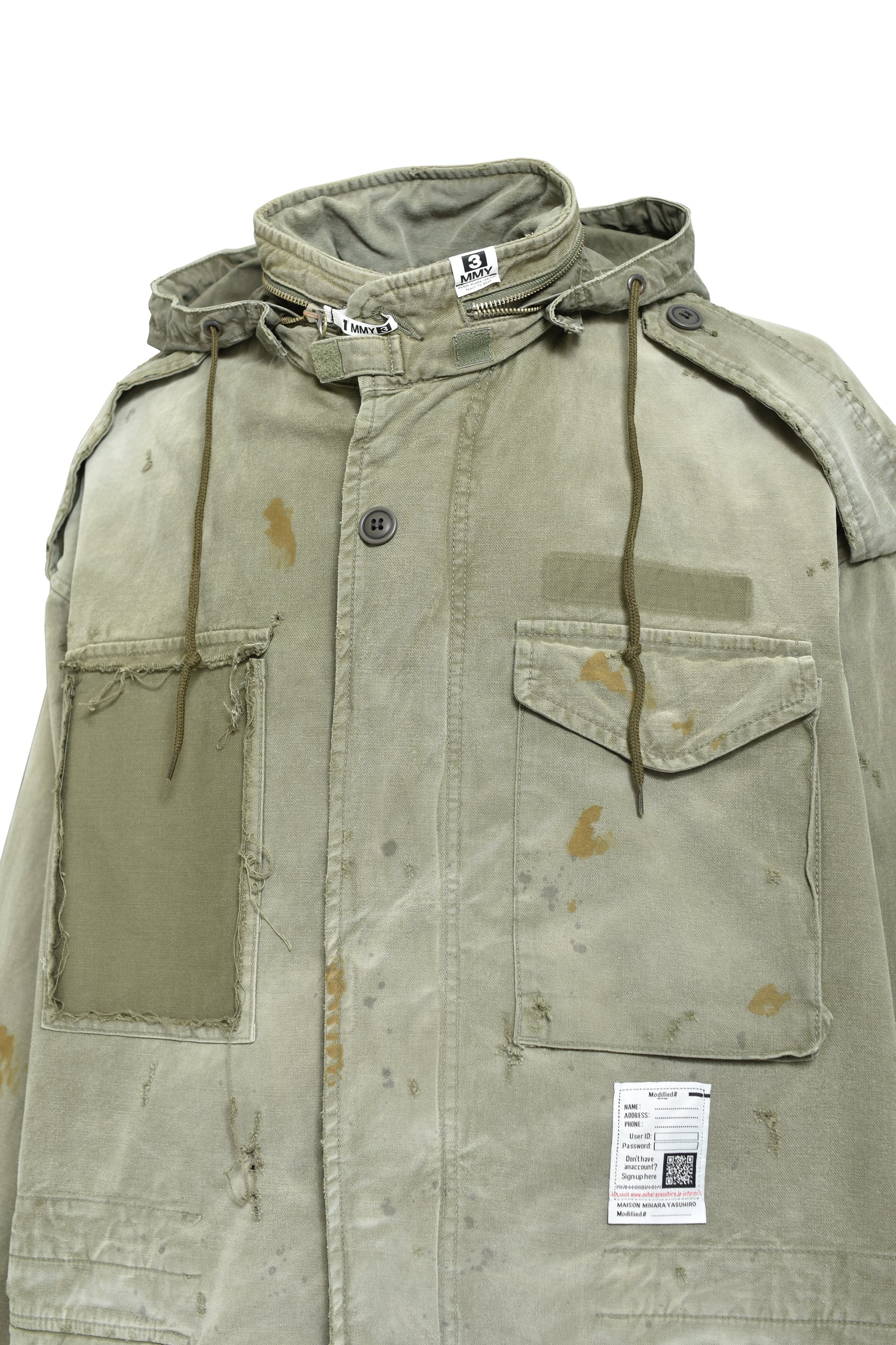 DISTRESSED M-65 JACKET / KHA - 8