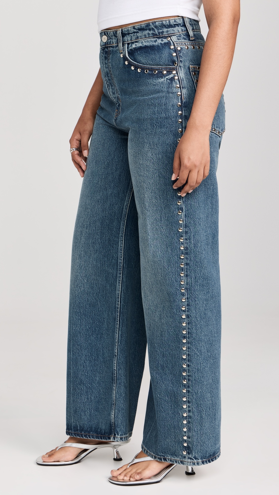 Cary High Rise Slouchy Wide Leg Jeans - 10