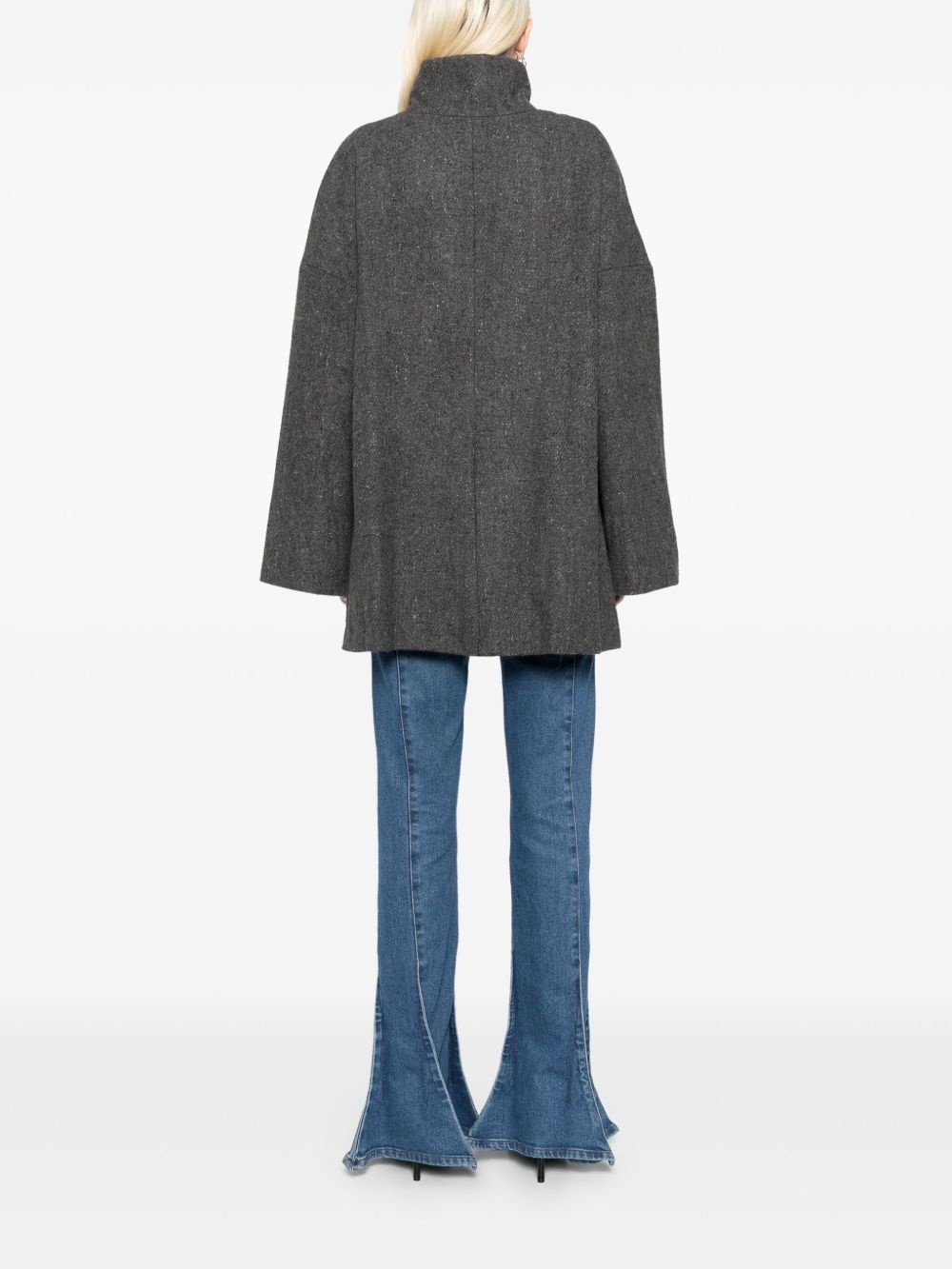 reconstituted military blanket coat - 4