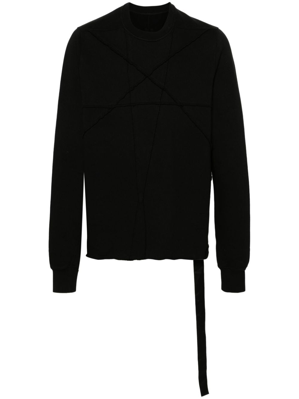 panelled organic-cotton sweatshirt - 1