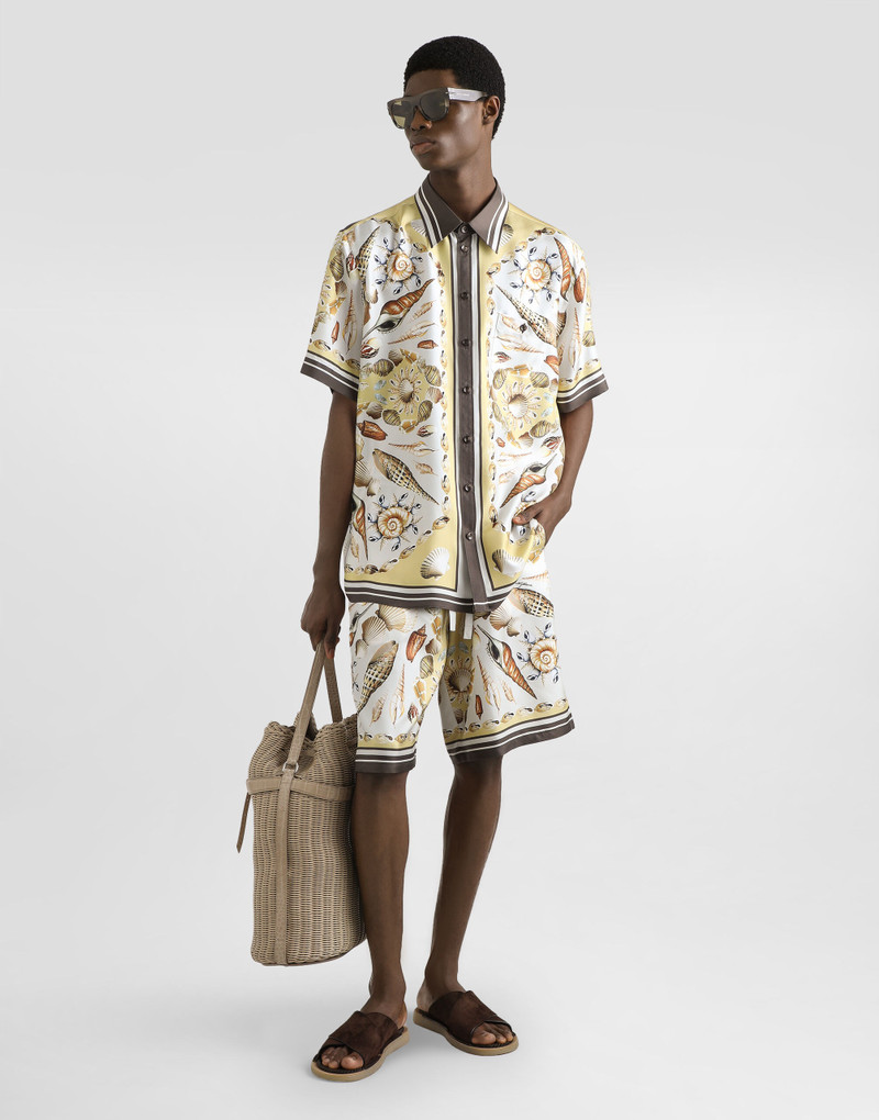 Dolce & Gabbana Printed silk twill trousers outlook