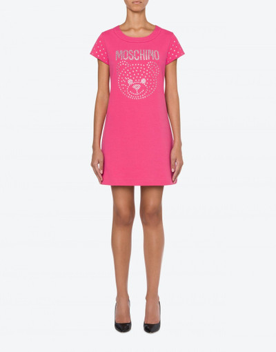 Moschino CRYSTAL TEDDY INTERLOCK JERSEY DRESS outlook