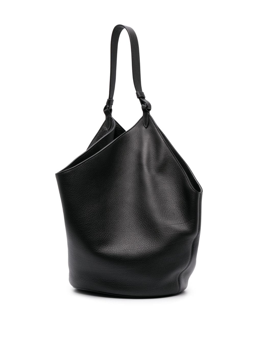 medium Lotus leather tote bag - 4