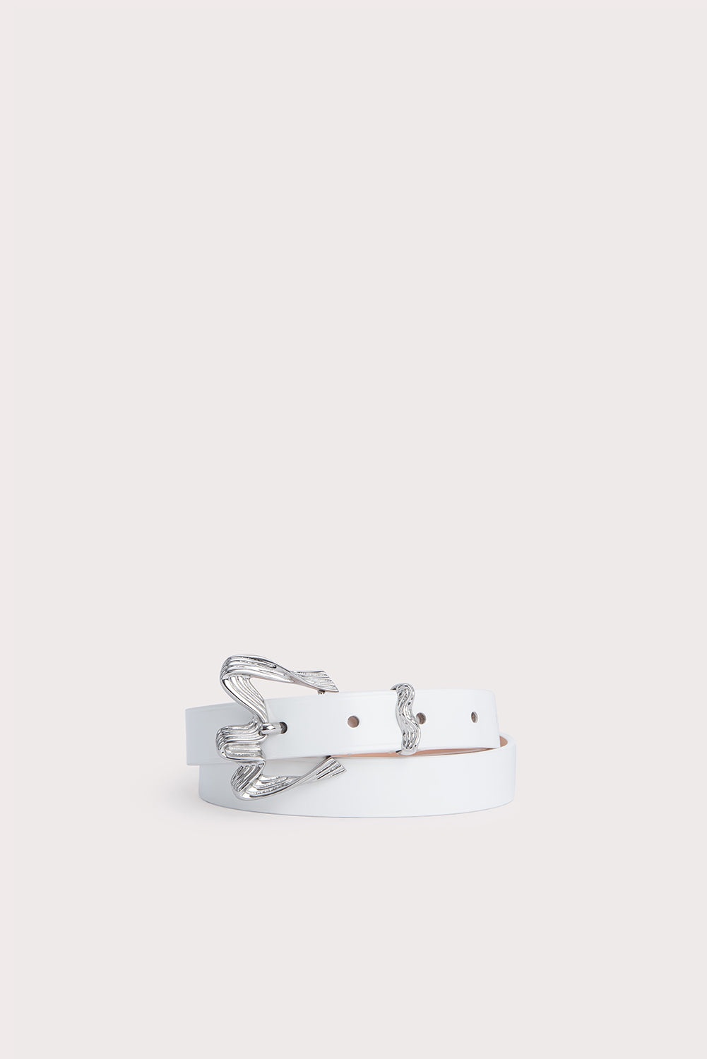 RIBBON WHITE SEMI PATENT LEATHER - 1